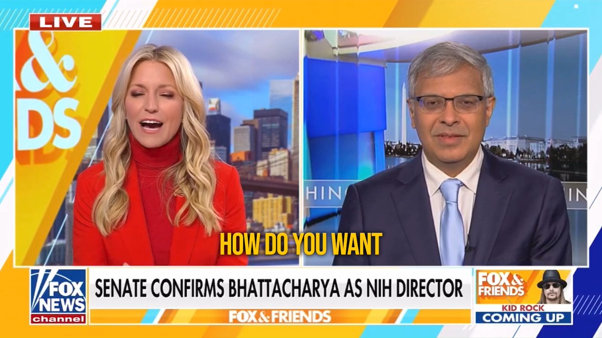 Watch NIH Director Dr. Jay Bhattacharya on FOX & Friends talk about how following gold-standard science when addressing the chronic disease crisis will restore trust in public health.
