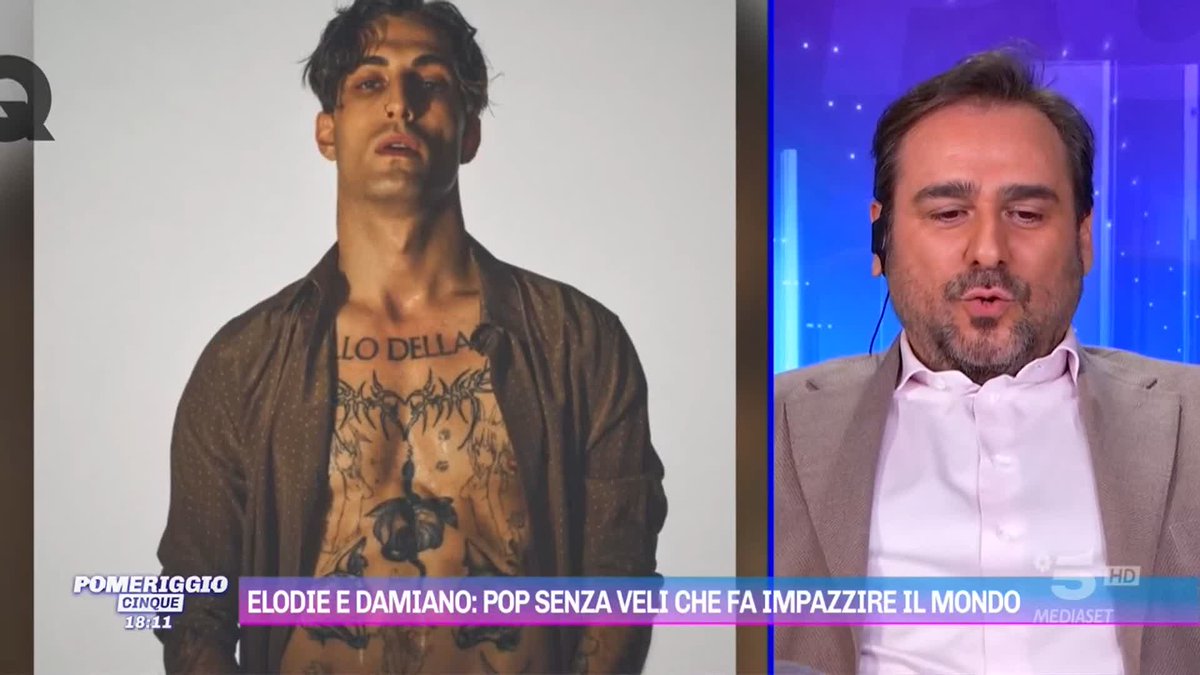 Elodie e Damiano: pop senza veli che fa impazzire il mondo Davide Maggio a #Pomeriggio5: "La nudità aiuta a vendere"