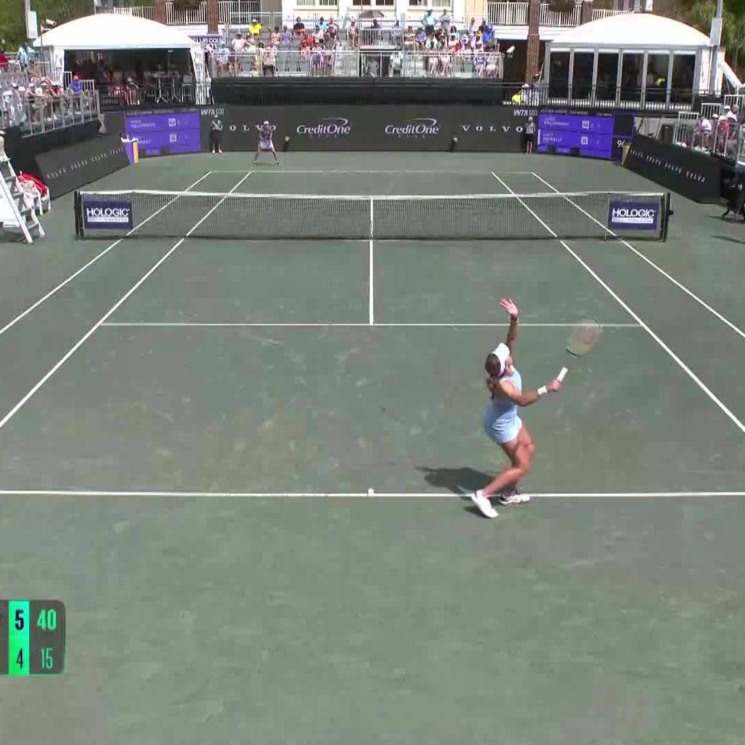 Lovely exchange at the end 🫂 Kalinskaya defeats McNally 6-1, 6-4! #CharlestonOpen