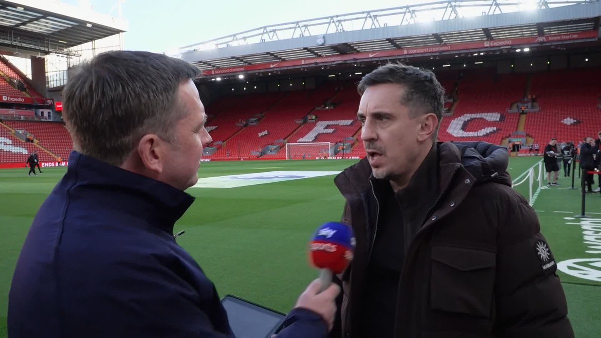"I expect them to be on top form this evening, winning the league would still be a remarkable first season for him" 👀 🗣️ Gary Neville previews tonight's Merseyside derby between Liverpool and Everton.