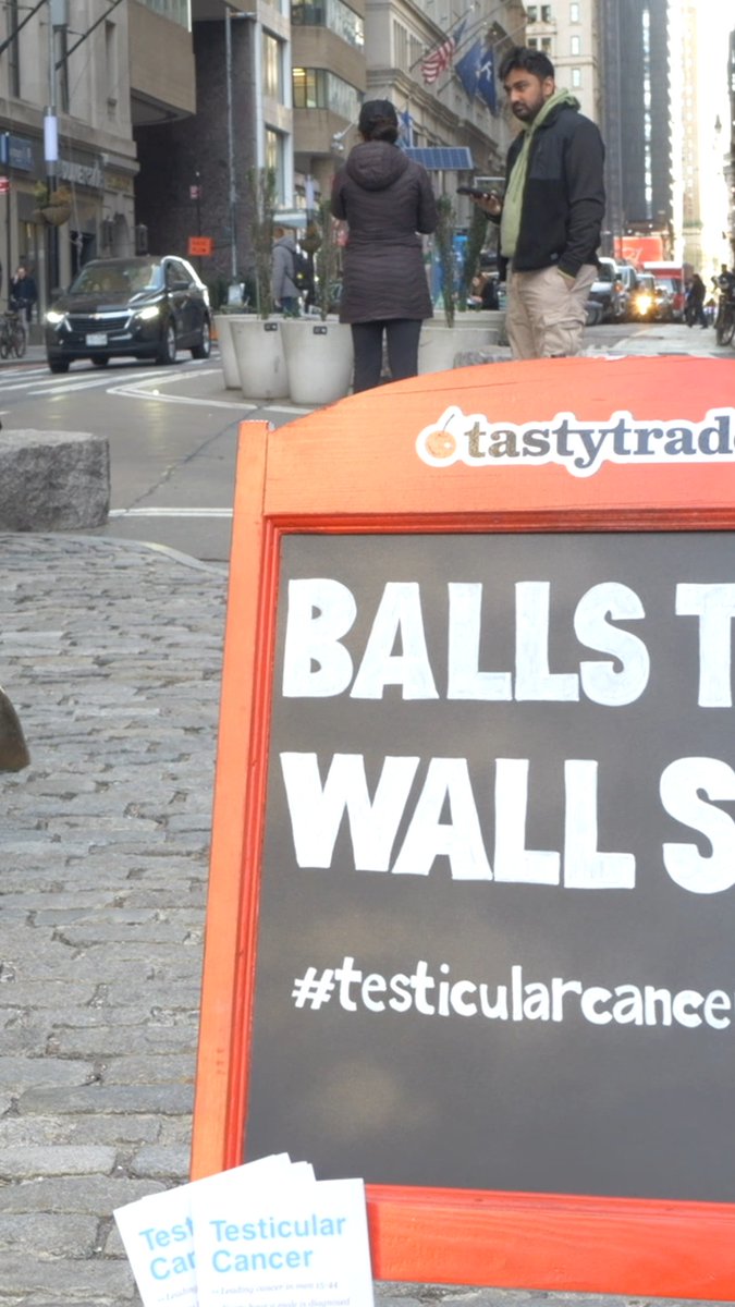 #TesticularCancer is no joke. So, this morning we took the #ballstowallst to raise awareness for Testicular Cancer during testicular cancer awareness month. 🍒 To learn more visit: