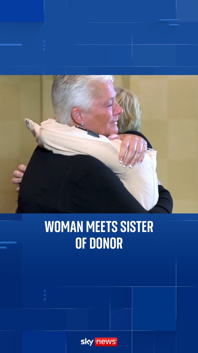 Corinne Hutton met Deborah Gosling for the first time after Hutton received a double hand transplant from Gosling's twin sister.