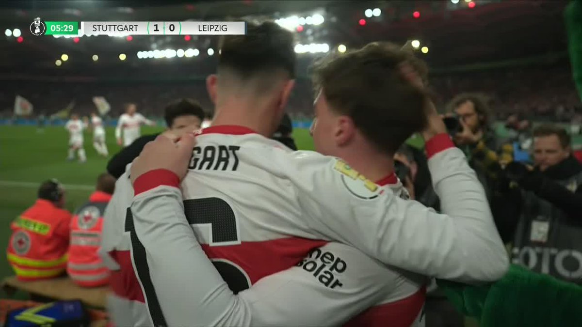 ANGELO STILLER WITH A STUNNER FOR STUTTGART IN THEIR DFB POKAL SEMIFINAL MATCH AGAINST RB LEIPZIG 🤯 WHAT A HIT!!