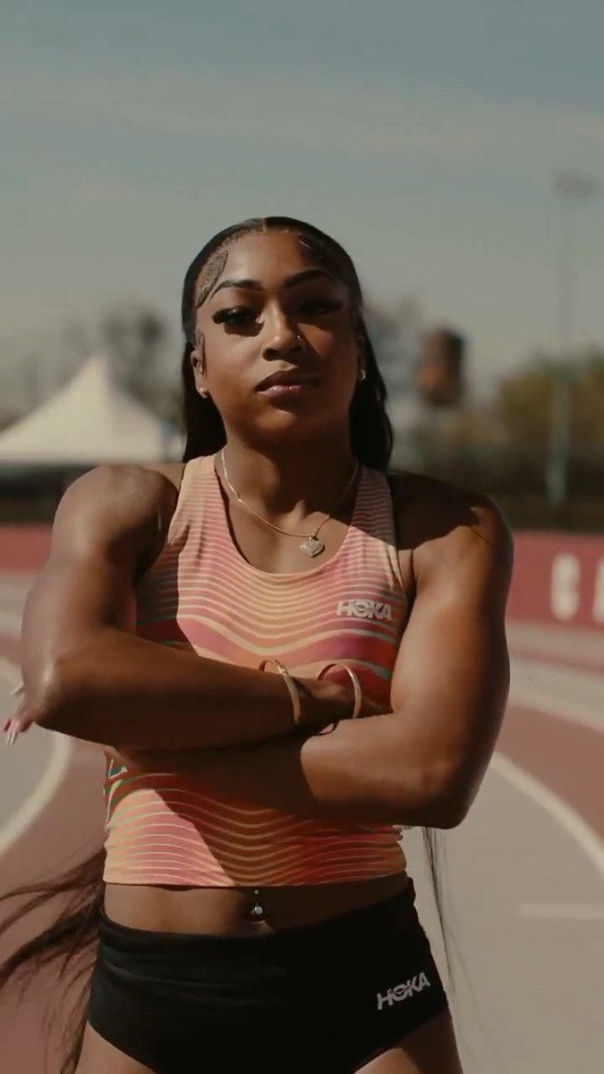 JaMeesia Ford becomes the first sprinter signed to a NIL partnership with HOKA. (via: HOKA x JaMeesia Ford)