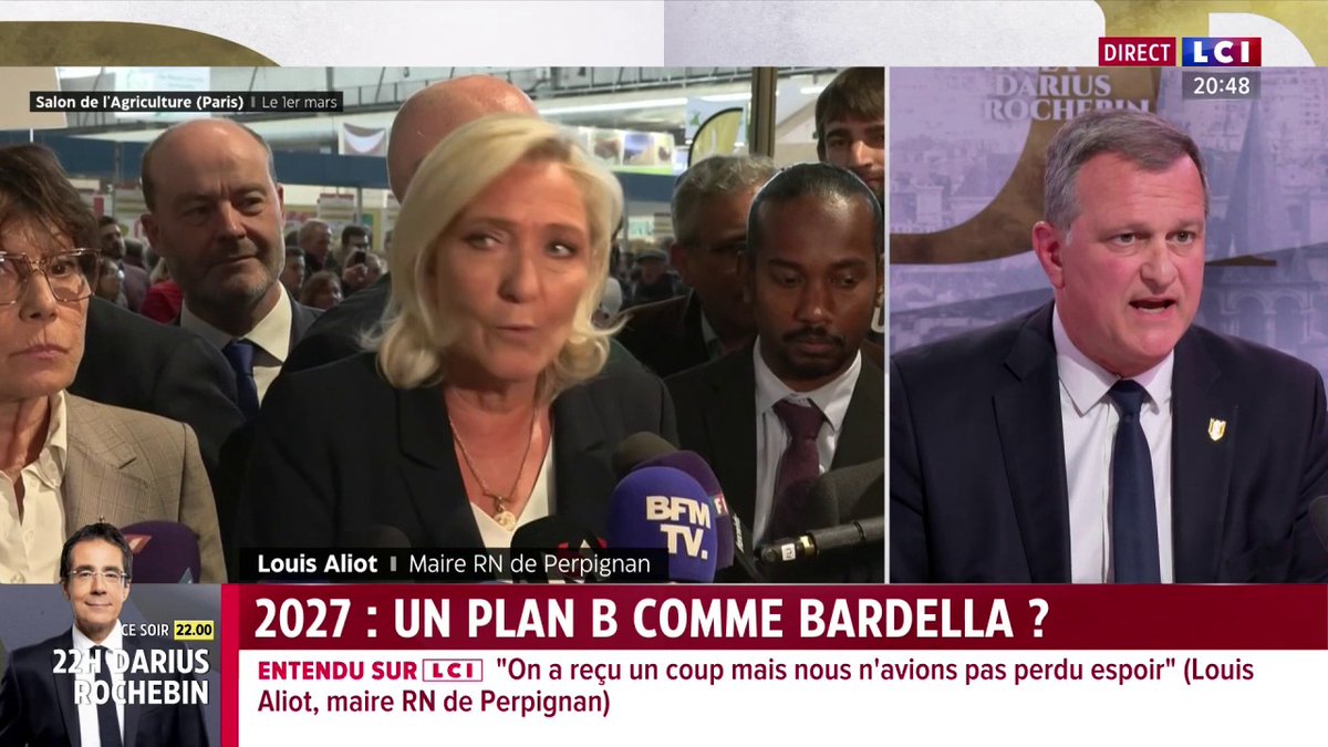🗣️ "Les Français ont été socialistes, ils ont été ruinés, ils ont été à droite, ils ont été déçus, ils vont choisir une autre équipe qui prendra les rênes de la France" promet Louis Aliot ▶️ Darius Rochebin