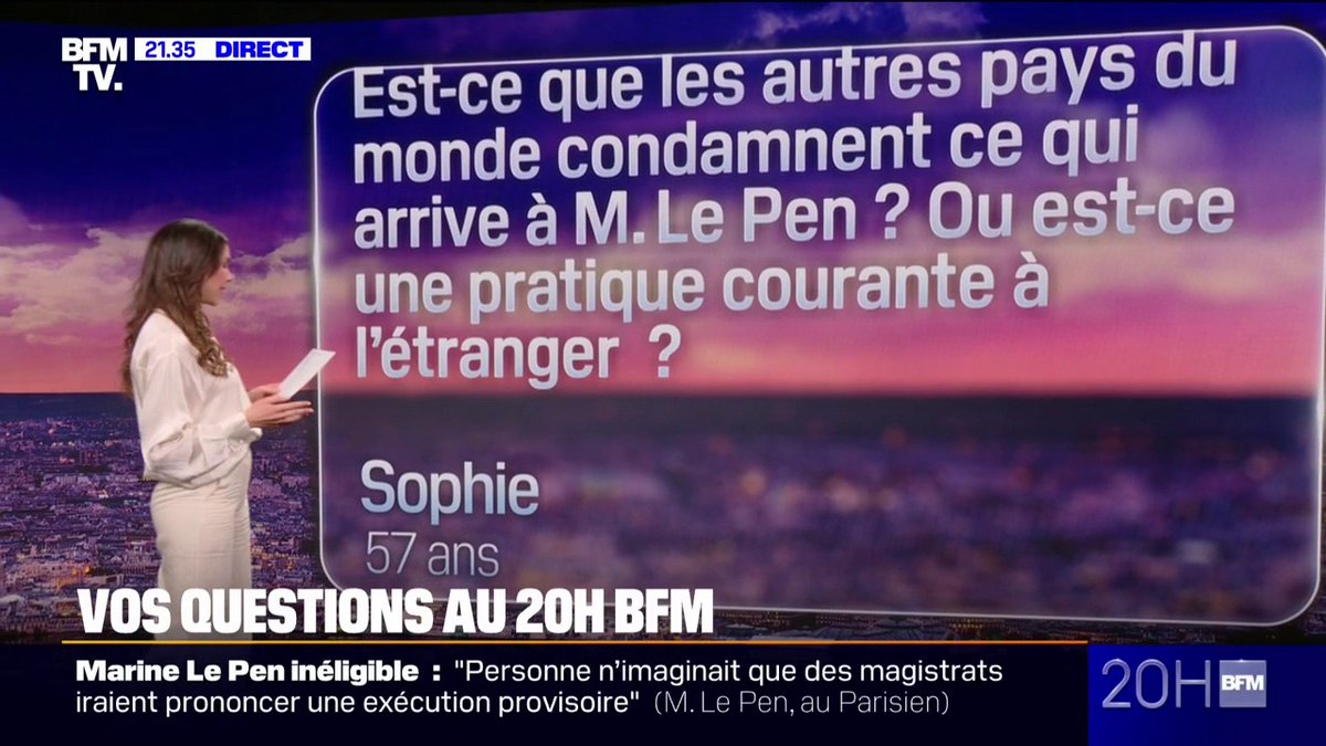 Est-ce que les autres pays condamnent ce qui arrive à Marine Le Pen? Vos questions au 20H BFM