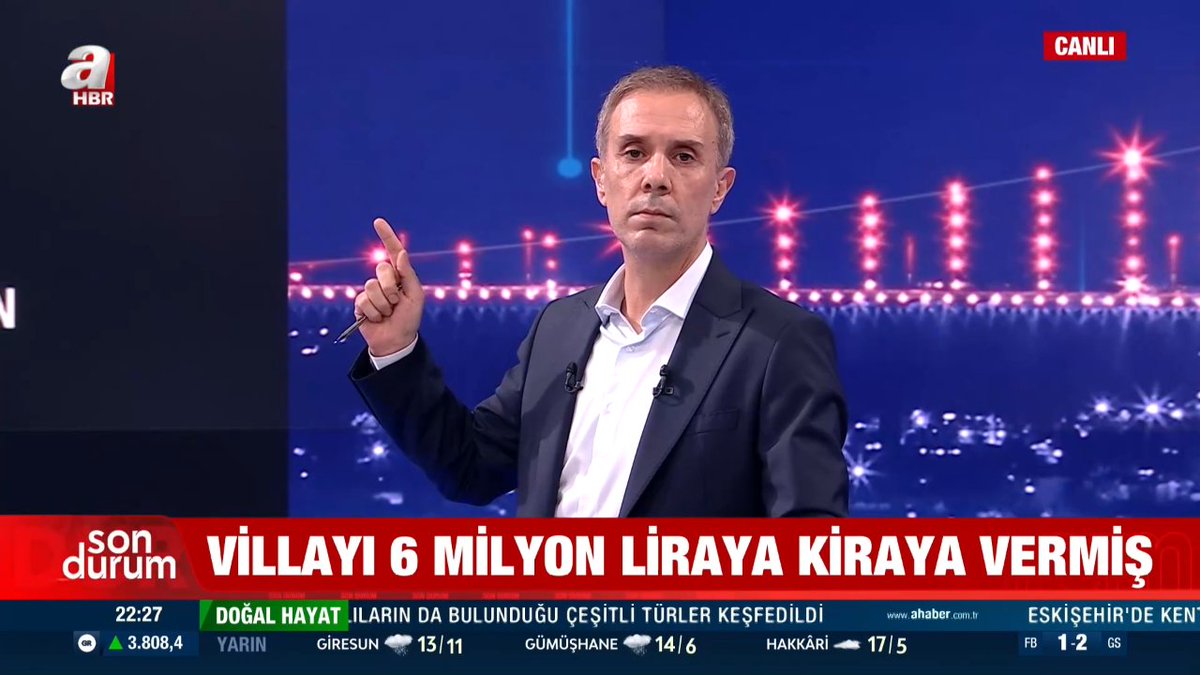 ➔ YOLSUZLUK SORUŞTURMASINDA YENİ DETAY 👤 Melih Altınok: Özgür bey, ben size şu soruyu soruyorum; Yolsuzluktan tutuklanan belediye başkanınız 5 milyona aldığı villayı, yıllık 6 milyon liraya kiraya nasıl veriyor? Bu kadar basit bir soruya cevabınız nedir?