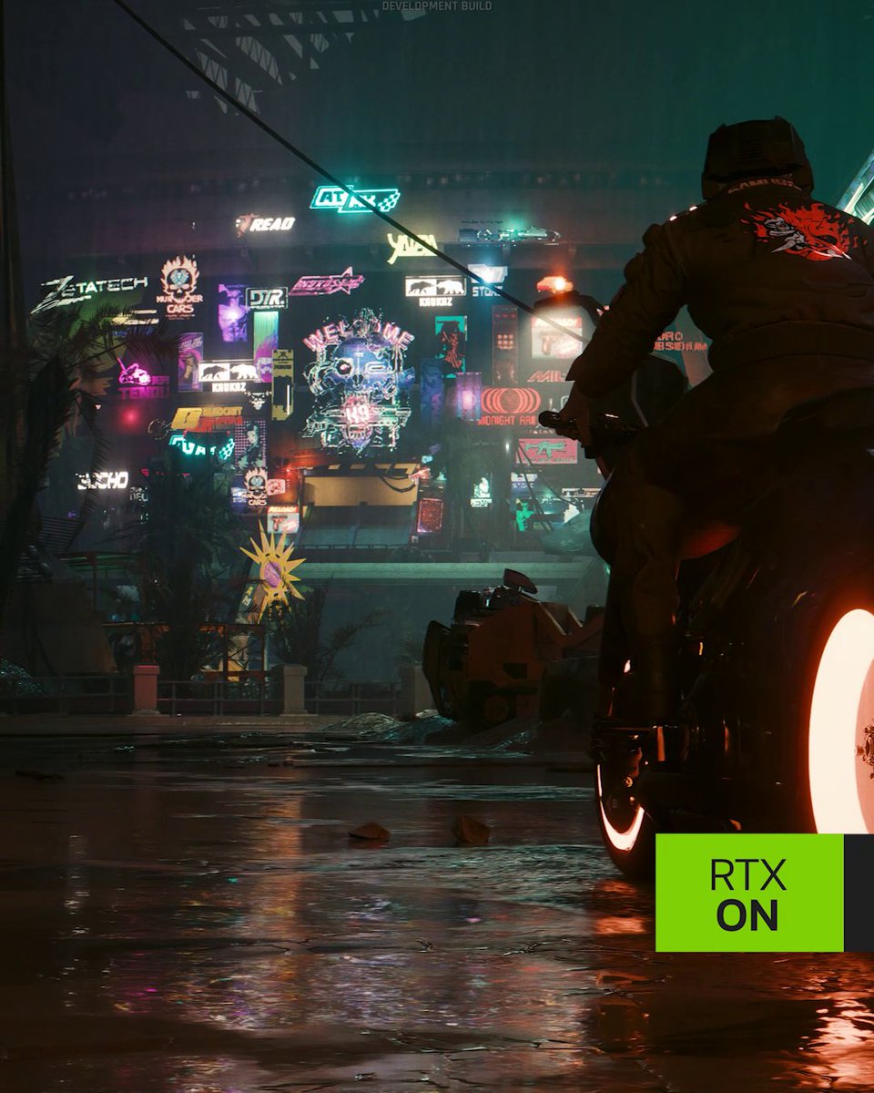 Play Cyberpunk 2077 Ultimate Edition with #RTXOn. DLSS 4 with Multi Frame Generation multiplies frame rates by 9X on average at 4K, with Ray Tracing: Overdrive Mode enabled, at max settings. Learn more: