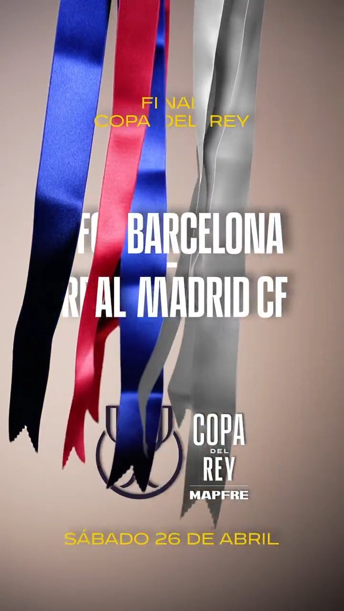 No estamos preparados para este CLÁSICO. FC Barcelona 🆚 Real Madrid C.F. FINAL de la #CopaDelReyMAPFRE. 𝟮𝟲 𝗱𝗲 𝗮𝗯𝗿𝗶𝗹 | 𝗟𝗮 𝗖𝗮𝗿𝘁𝘂𝗷𝗮 | 𝗦𝗲𝘃𝗶𝗹𝗹𝗮 #LaCopaMola🏆