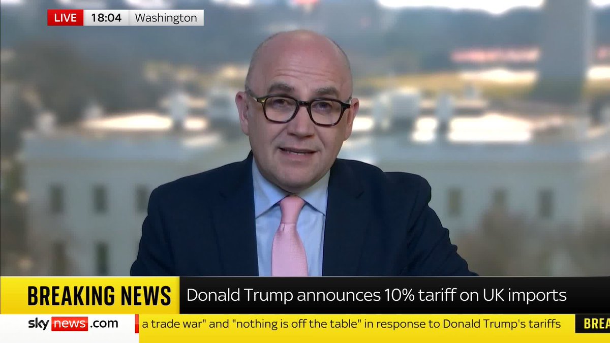 "A watershed moment without question, and a real shock for the global economy." Analysis from @SkyDavidBlevins on US President Donald Trump's newly-announced global tariffs ⬇️ Latest: 📺 Sky 501, Virgin 602, Freeview 233 and YouTube