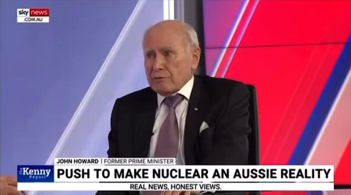 Desperate Libs have wheeled out John Howard for a safe Sky interview where he claims the reason “fossil fuels” inc “coal” are so great is coz they “help the less fortunate” &amp; any push against coal, even today “doesn’t make any humanitarian sense to me” Howard the humanitarian 🤣