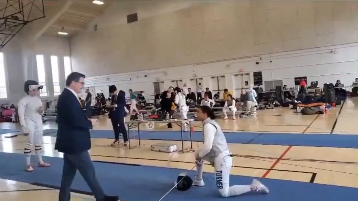 Stephanie Turner refused to fence a dude pretending to be a woman, Redmond Sullivan, & took her mask off and got a knee in front of her male opponent. Following this the referee gave Turner a black card leading to expulsion from the tournament for "serious rule infractions." Good for her 🇺🇸 #trans #transformers #fencing #ThisIsTheWay