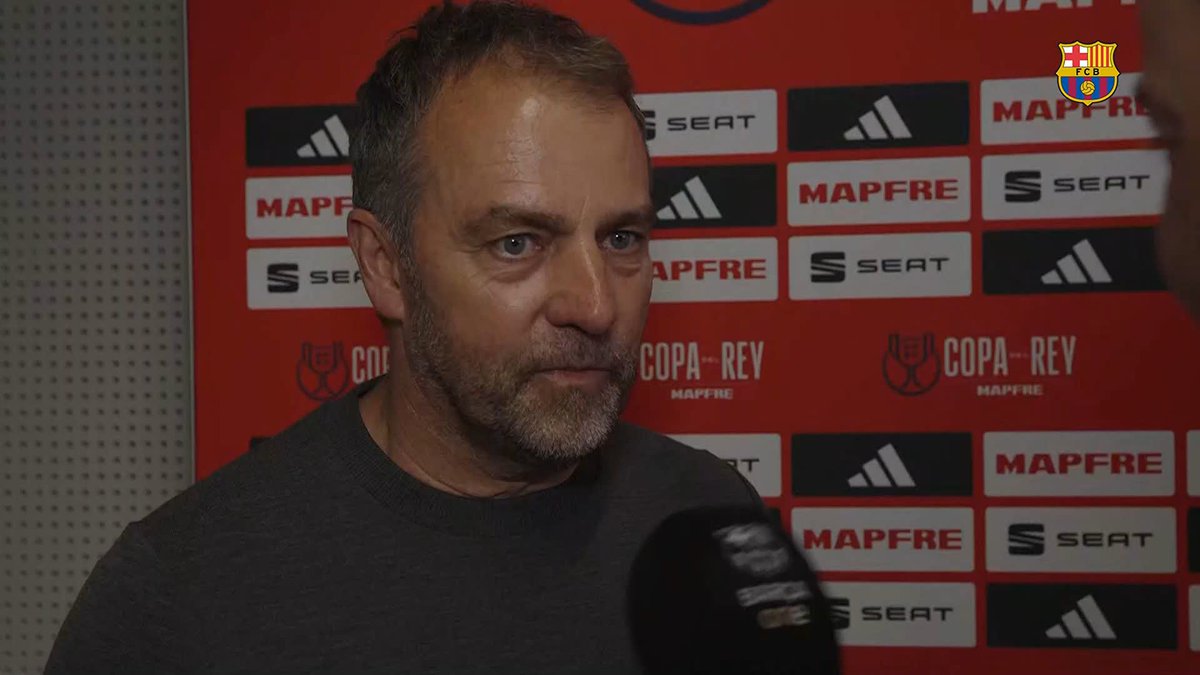 🎙️ HANSI FLICK: “Very good. I think we played really brave here. It was not easy, especially in the second half, but a big compliment for the team.” #AtletiBarça