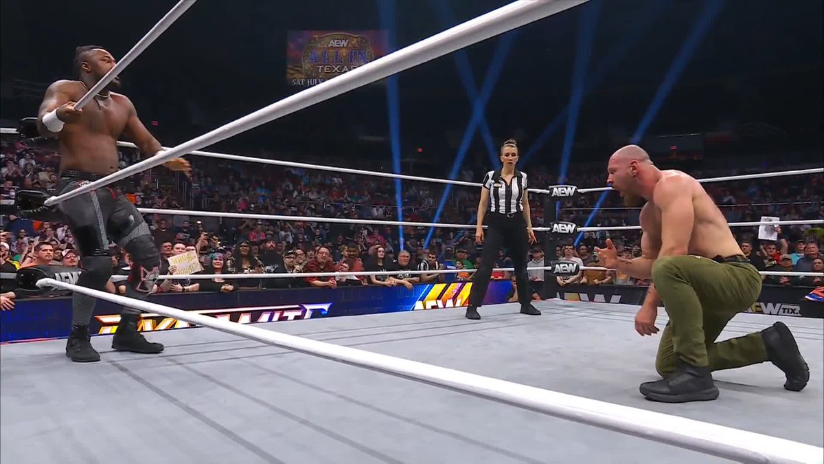 Shafir takes the bullet for the AEW World Champion! Watch #AEWDynamite LIVE on TBS + Max! @WIllowWrestles | Jon Moxley| @SwerveConfident | Marina Shafir