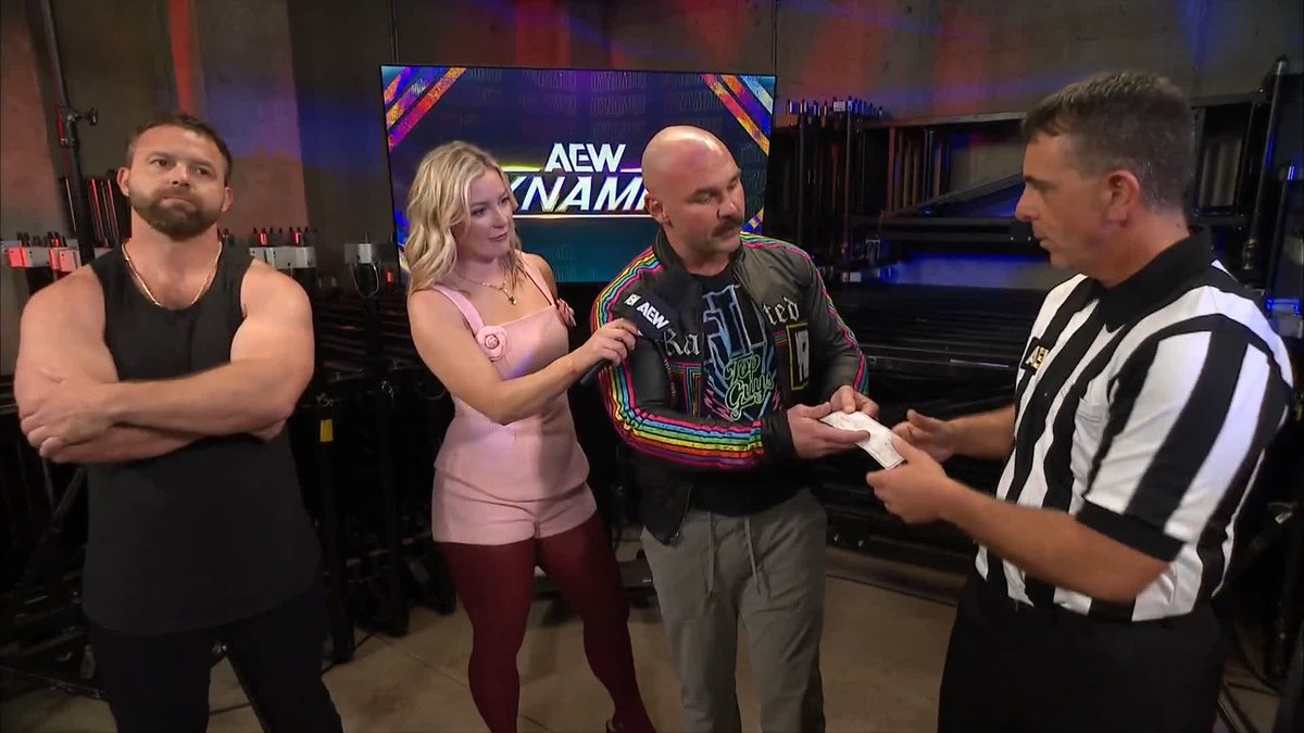 Dax Harwood has something important to say to AEW official Paul Turner, and more importantly, to his tag team partner Cash Wheeler, but is FTR on the same page heading into Dynasty? Watch #AEWDynamite LIVE on TBS + Max! Dax FTR | Daniel “Cash” Wheeler | Renee Paquette