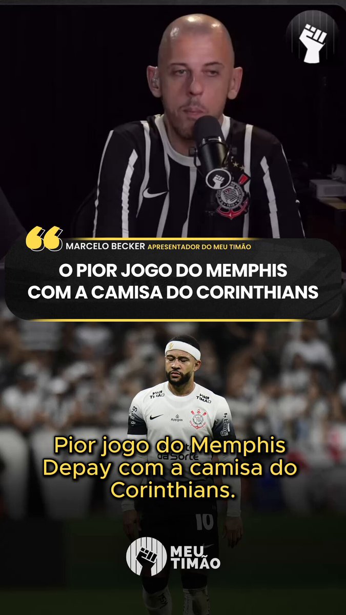 Na sua opinião, Memphis fez seu pior jogo com a camisa do Corinthians hoje? 🎥 Pós-jogo do Meu Timão 🔴 Apoio: @kto_brasil - Jogue com responsabilidade (+18)