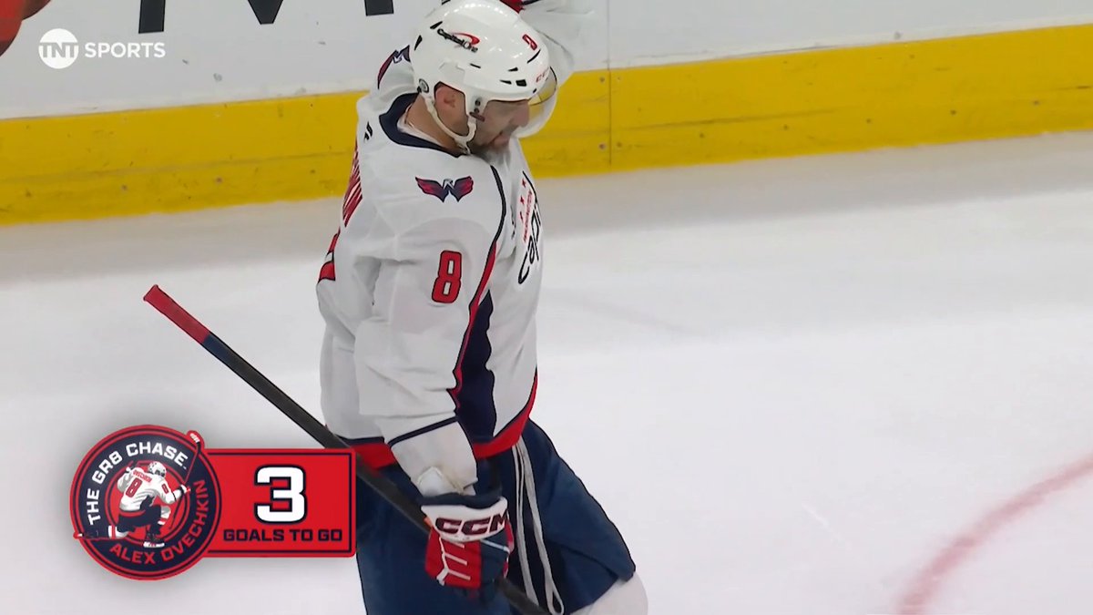 OVI GOAL! OVI GOAL! OVI GOAL! 😱 That's career goal No. 892 and he's just three back of breaking the record! #Gr8Chase 📺: NHLonTNT &amp; HBO Max Sports ➡️