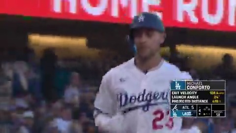 Michael's first homer as a Dodger!