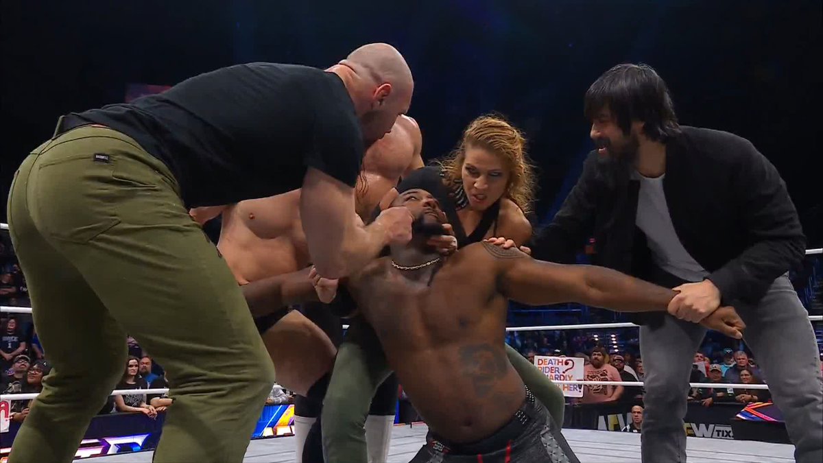 The Death Riders want to take out Strickland before #AEWDynasty! Watch #AEWDynamite LIVE on TBS + Max! @SwerveConfident | Jon Moxley | BASTARD | YUTA | Marina Shafir