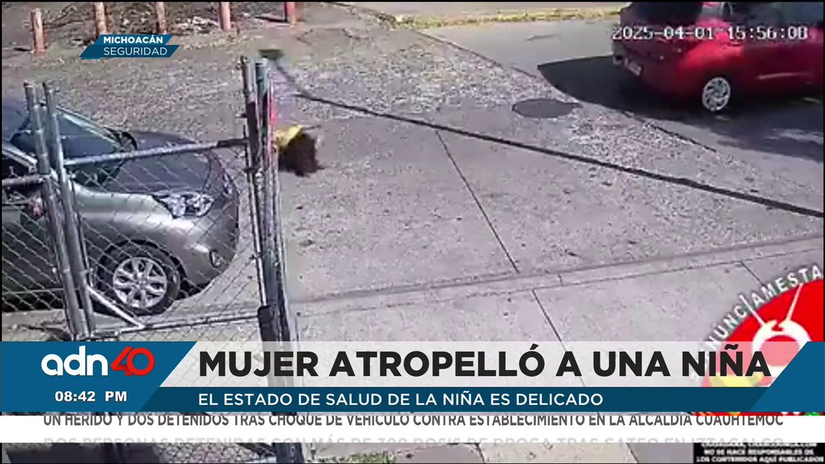 😡⚠️ Un hecho indignante en Morelia: Una mujer atropelló a una pequeña en el fraccionamiento Villas del Pedregal y huyó del lugar Todos los detalles con @Bravolucy en #Red360 🔴|