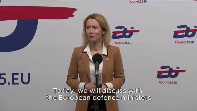 In Poland today, with European defence ministers. I expect thorough discussions on our support for Ukraine and ways to strengthen our defence, including funding, common procurement, and flagship projects. My doorstep ahead of the Informal meeting of defence ministers ↓