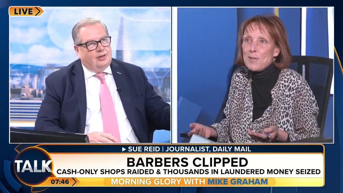A nationwide investigation has been launched into ‘Turkish’ barber shops over money laundering, the National Crime Agency has said. Daily Mail journalist Sue Reid: “How on earth can they have taken such a long time to wake up to what everyone else has known?” Mike Graham 🇬🇧