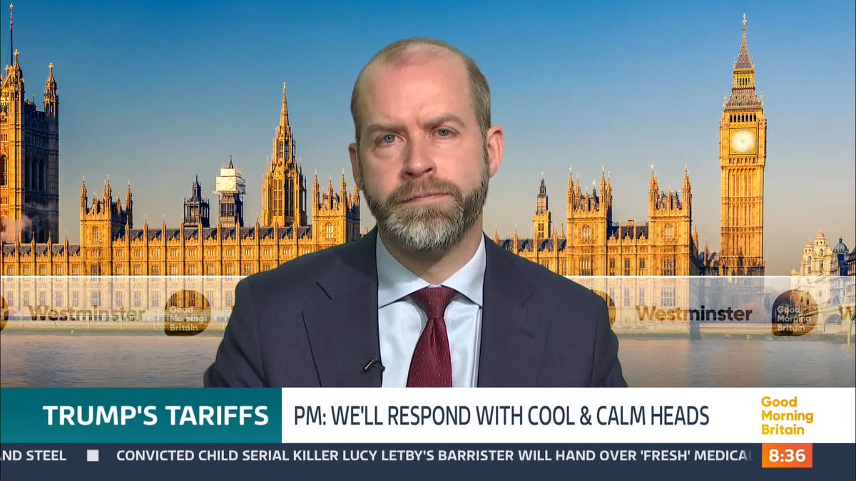 In the last hour, Sir Keir Starmer has told business chiefs that the government will respond with 'cool and calm heads' after President Trump placed a 10% tariff on goods entering the US from the UK. Jonathan Reynolds speaks to Susanna Reid and Ed Balls.