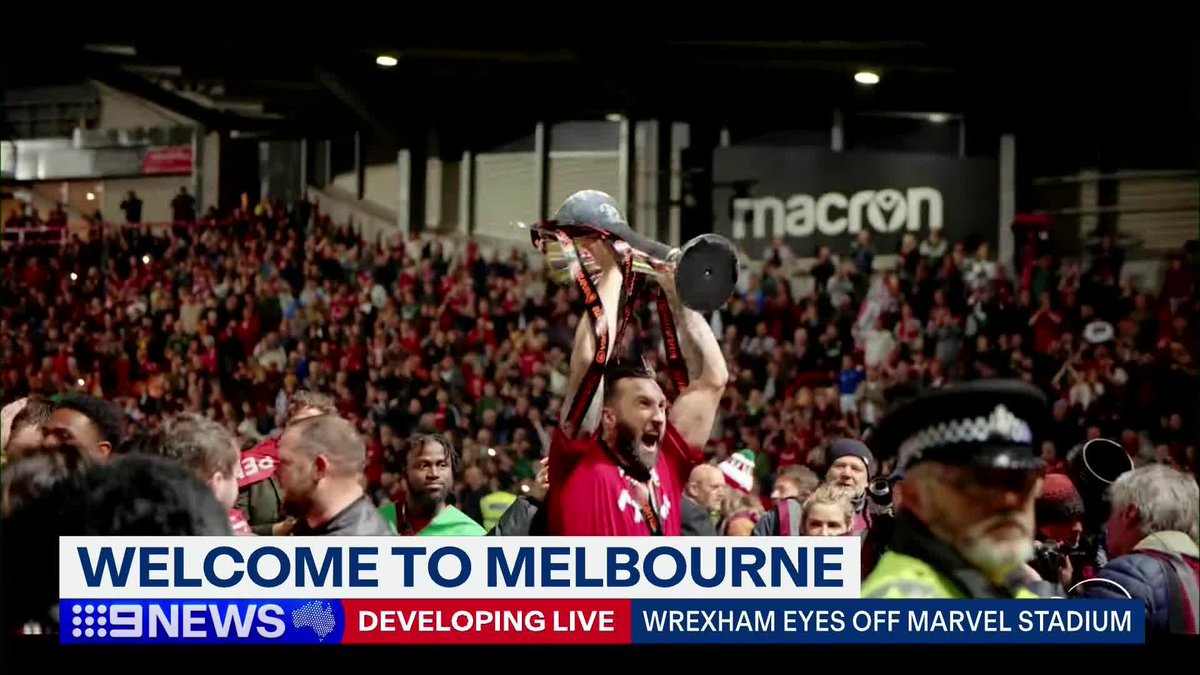 #BREAKING: Wrexham A.F.C, the club made famous by Hollywood star Ryan Reynolds, is reportedly headed to Victoria to face off against Melbourne Victory in July. Tom Morris #9News