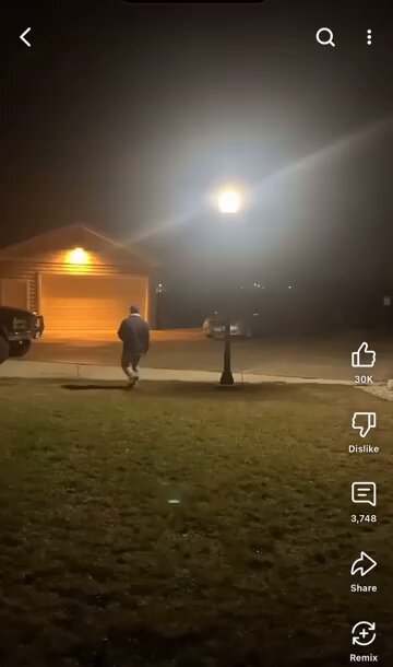 Did Mark go in her house?