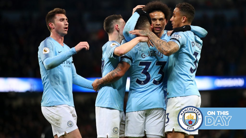 #OnThisDay: #ManCity 2-0 Cardiff [2019] ⚽️ [6'] Kevin De Bruyne ⚽️ [44'] Leroy Sané