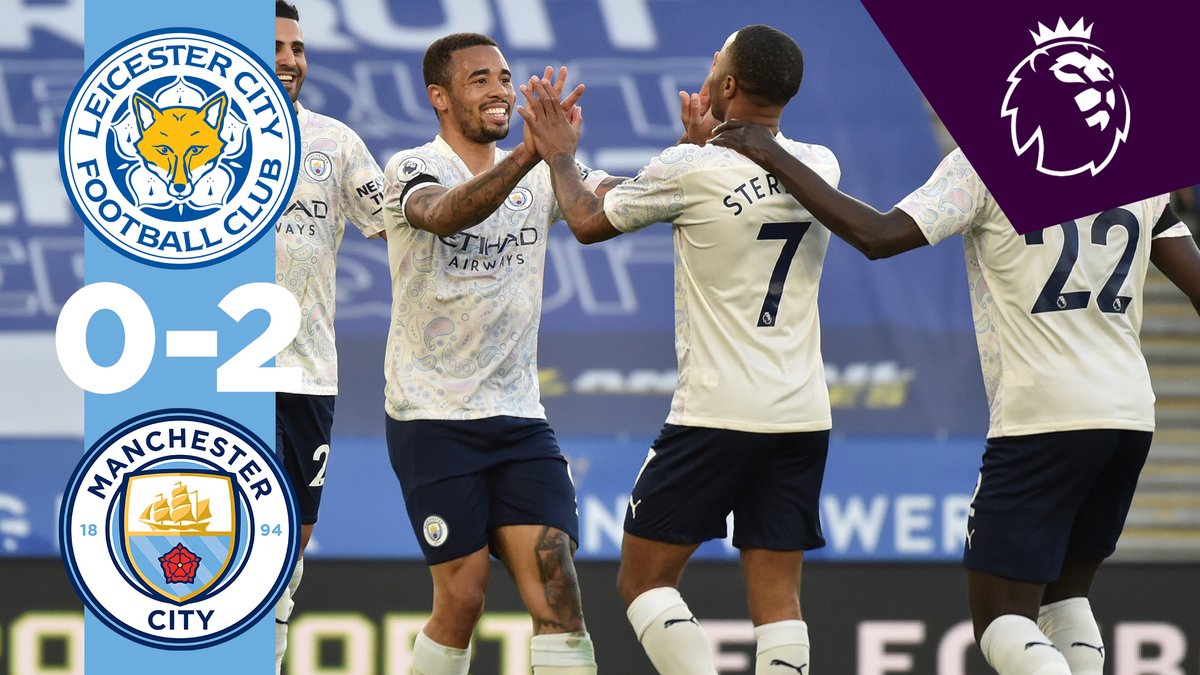 #OnThisDay: Leicester 0-2 #ManCity [2021] ⚽️ [58'] Benjamin Mendy ⚽️ [74'] Gabriel Jesus