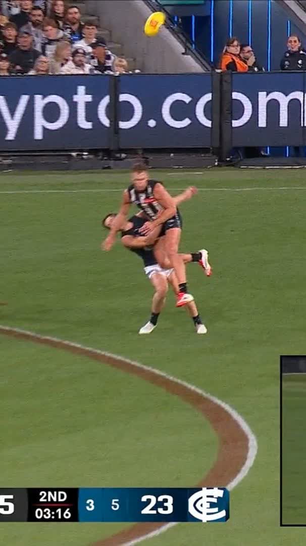 Is Dan Houston in trouble for this bump? #AFLPiesBlues