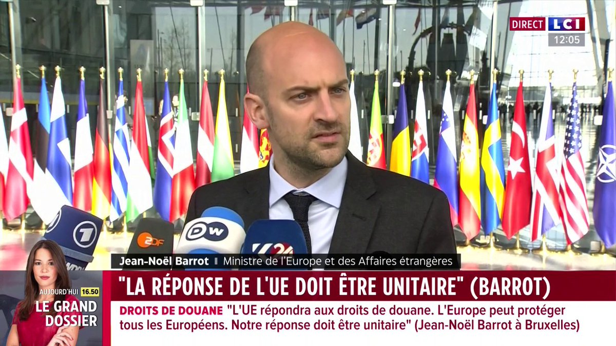 🔴 Droits de douane de Donald Trump : "la réponse de l'UE doit être unitaire", affirme Jean-Noël Barrot