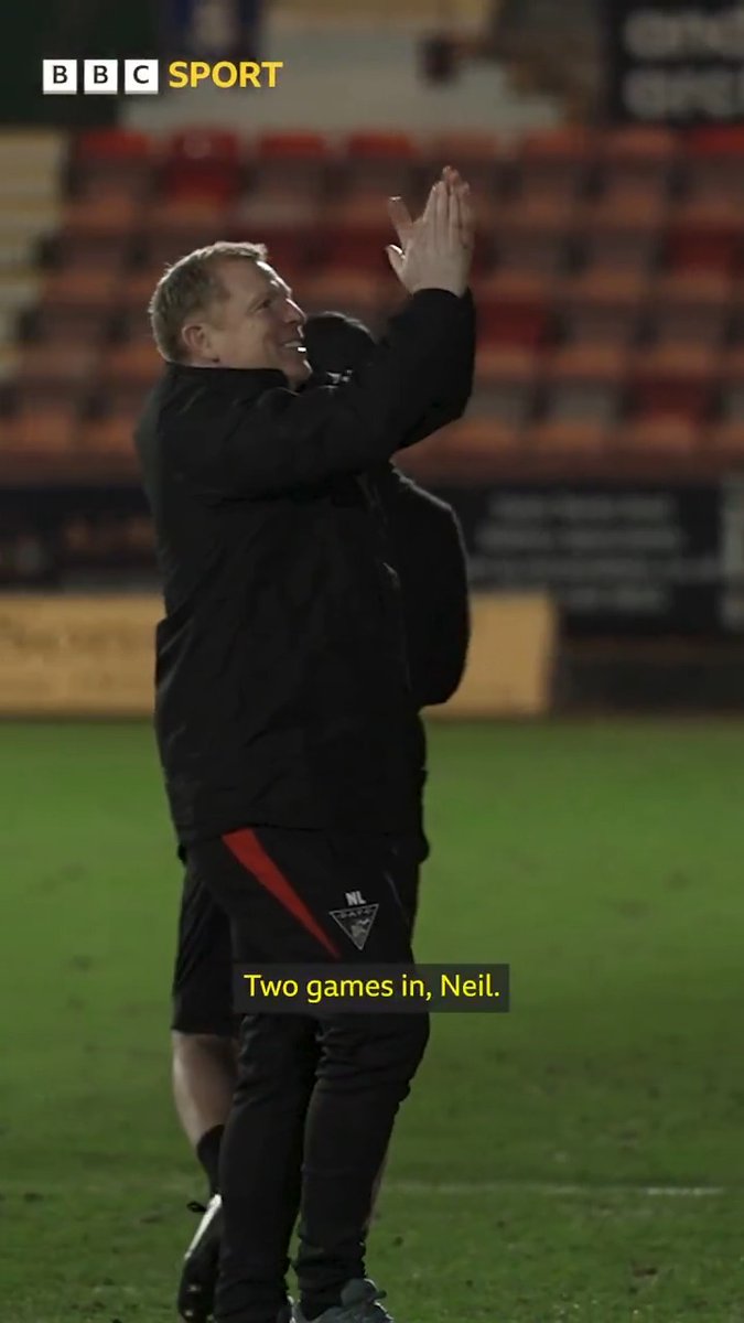 🗣️ 'The entertainment we are providing, Brian!' 🤣 Neil Lennon speaking after Dunfermline's 1-0 win against Livingston ⚽️ #BBCFootball