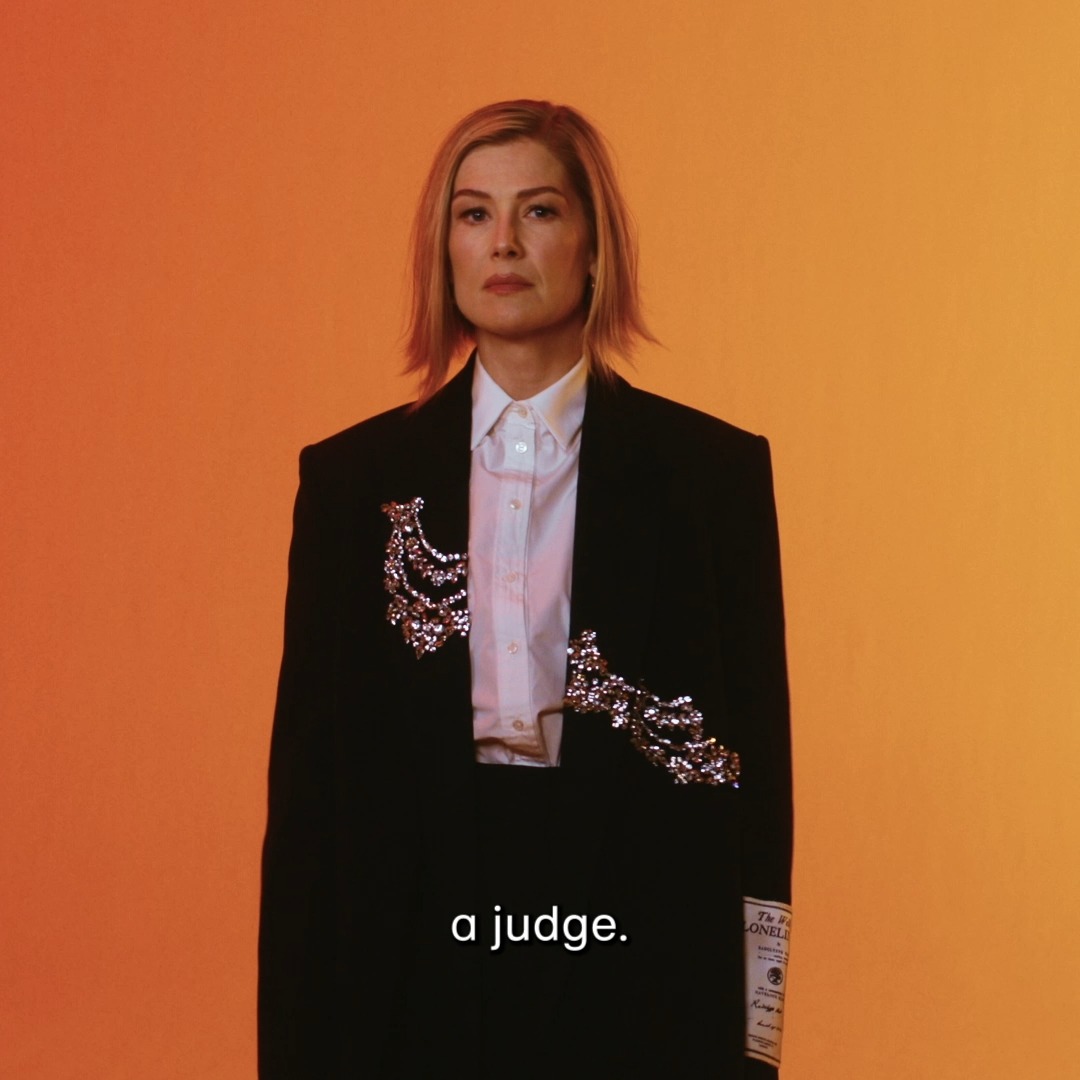 'I am a woman, a mother, a judge.' #RosamundPike makes her National Theatre debut as Jessica Parks in this searing examination of modern masculinity and motherhood. #InterAlia plays in the #LytteltonTheatre from 10 July. Also in cinemas with National Theatre Live from 4 September.
