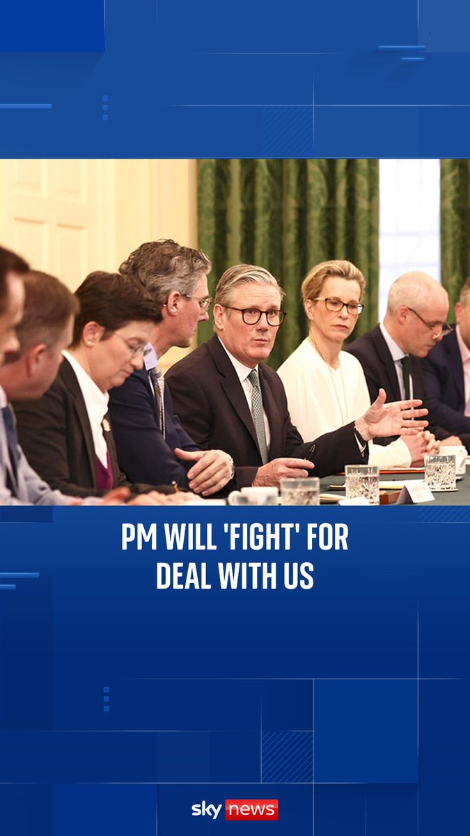 Sir Keir Starmer said the UK will face Trump's tariffs with a 'cool head' and pledged to 'fight' for the best trade deal with the US.