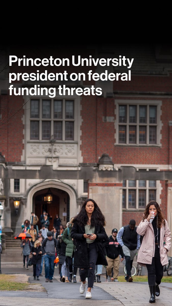 The Trump administration is threatening funding freezes for colleges and universities over their handling of free speech and anti-semitism, among other topics. Princeton University President Christopher Eisgruber talks about the future of higher education