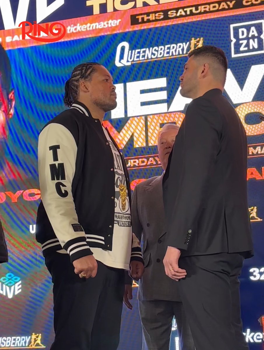 Joe Joyce and Filip Hrgovic face off ahead of their heavyweight clash this Saturday in Manchester.