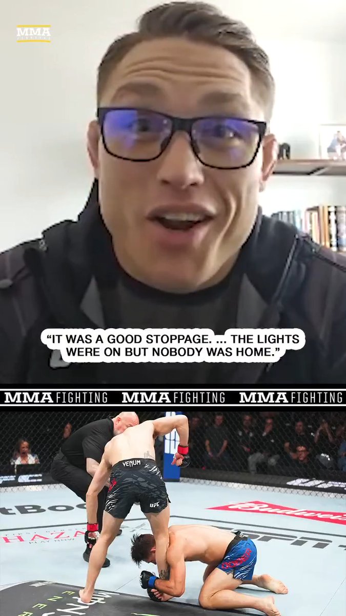 .Drew Dober shoots down the controversy surrounding his loss to Manuel Torres at #UFCMexico: "It was a good stoppage. … The lights were on, but nobody was home." (🎥 Damon Martin)