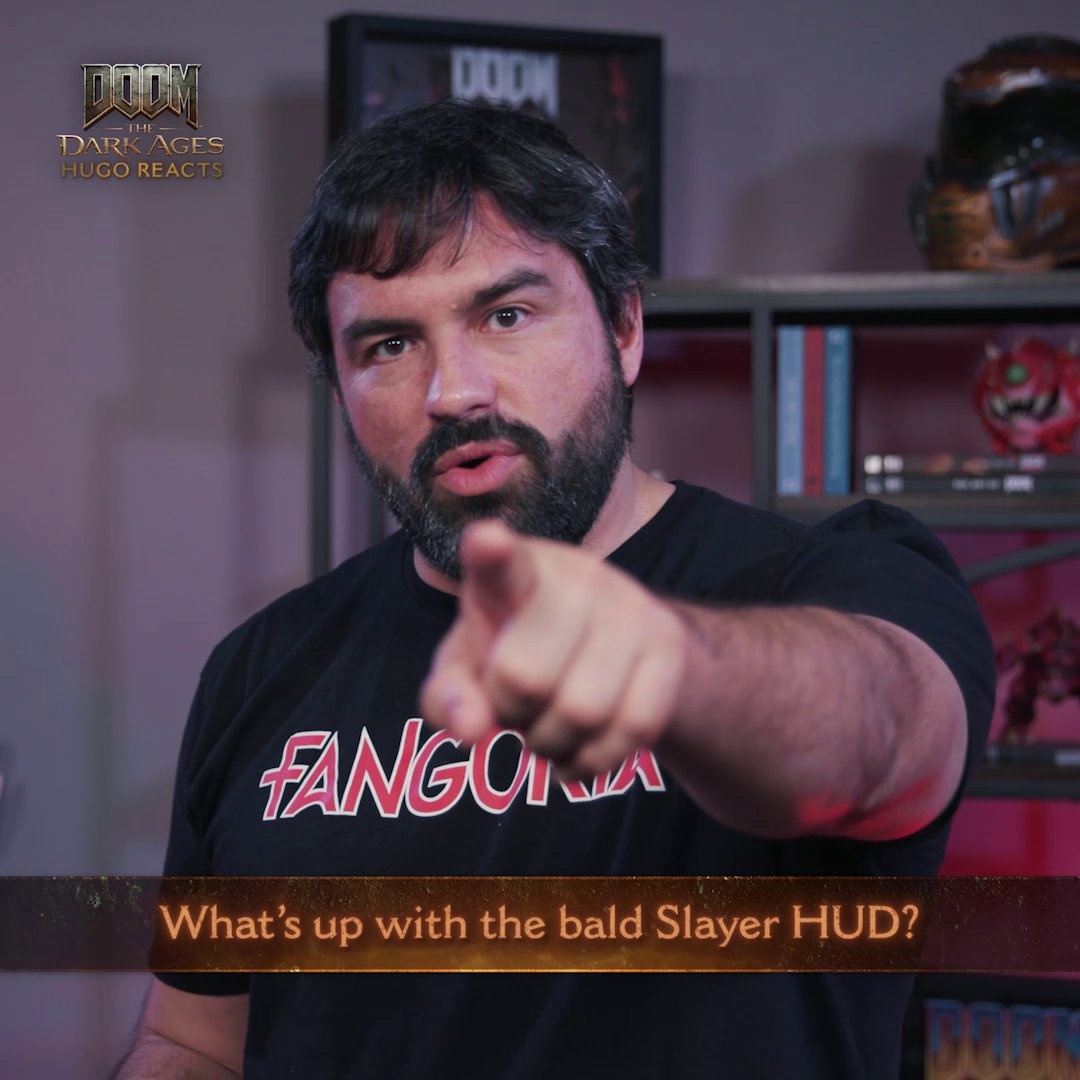Hugo reacts to: "What's up with the bald Slayer HUD?" "Why are the DOOMguy's eyes yellow?"