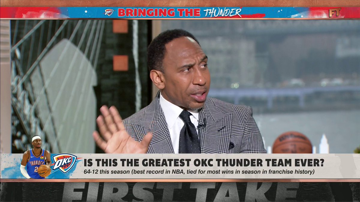 Is this season's Thunder squad better than the team that went to the Finals with KD, Harden and Westbrook? 🤔 "With SGA ... If they get to the Finals, we can make the argument that this team is better than that team was." —Stephen A Smith 👀