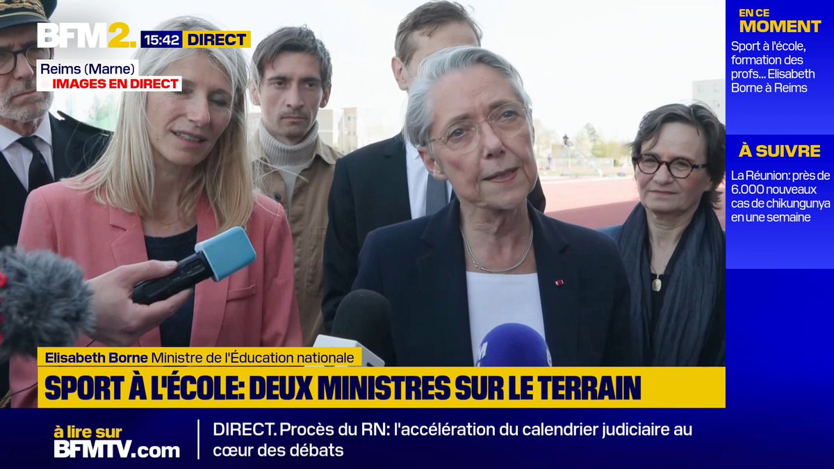 "Des tests d'aptitude physique sur la base du volontariat" La ministre de l'Éducation Élisabeth Borne veut généraliser à toutes les classes de 6e des tests sportifs pour les élèves