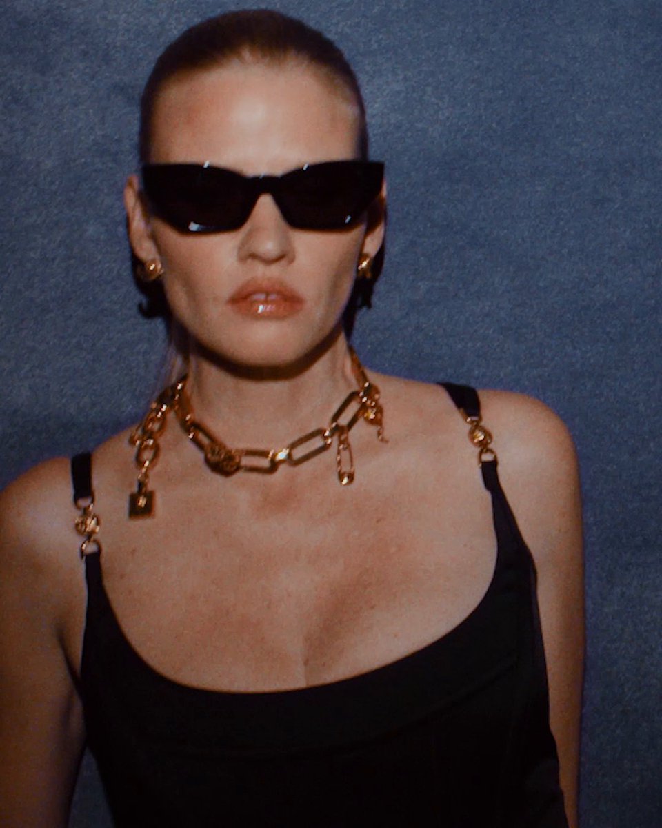 Lara Stone for Versace Eyewear Spring-Summer 2025 campaign Now at #Versace