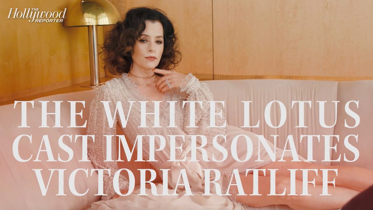 #TheWhiteLotus season three cast members give THR their best Victoria Ratliff impersonation, played by co-star Parker Posey.