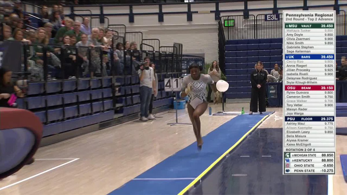 GABI STEPHEN. PERFECT 10 ‼️‼️ Michigan State Gymnastics #B1GWGym on ESPN+ 🎥