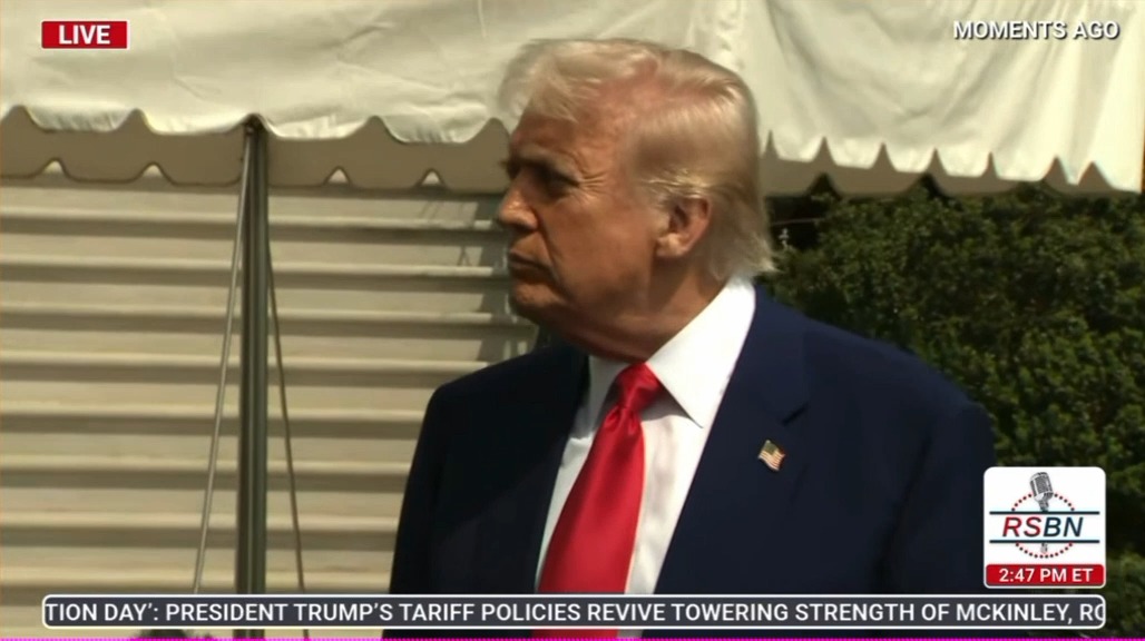 Q: The markets are way down, how are things going? Trump: I think it's going very well