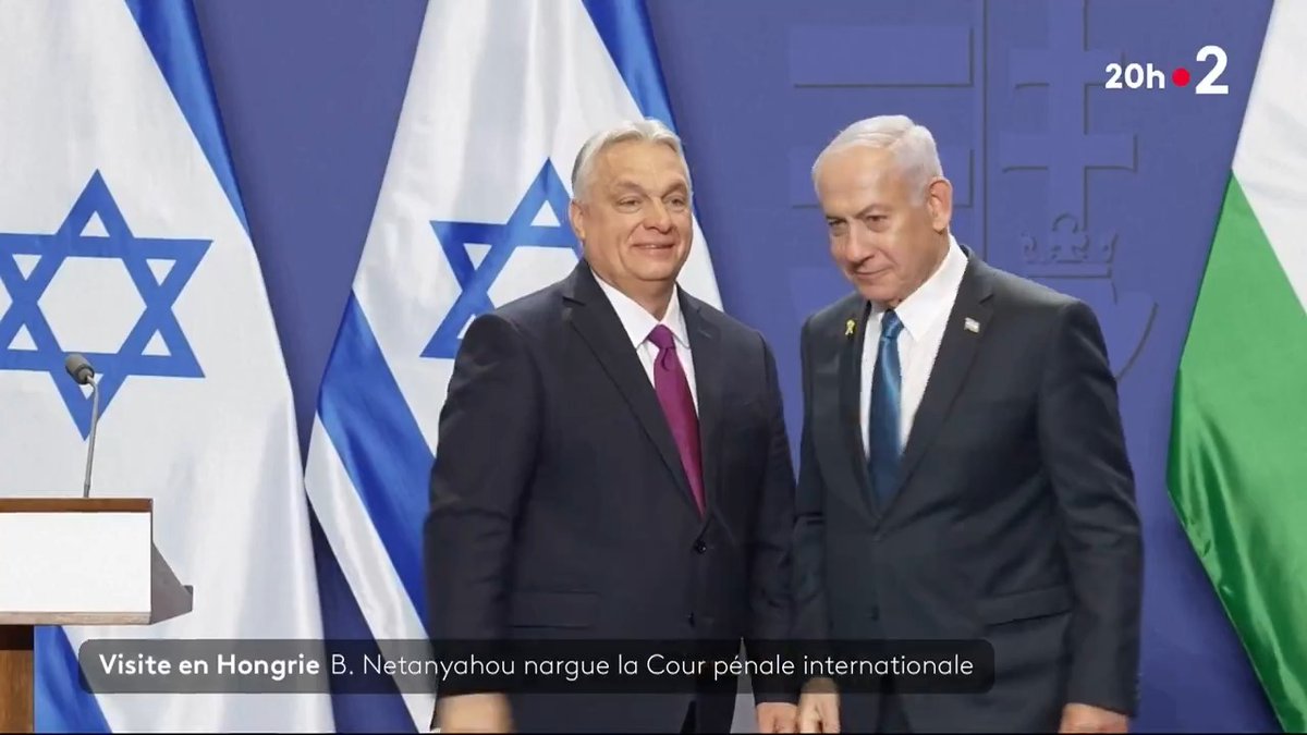 🇭🇺 Après la visite de Benyamin Netanyahou en Hongrie, Viktor Orban a annoncé que son pays allait se retirer de la Cour pénale internationale. #JT20h
