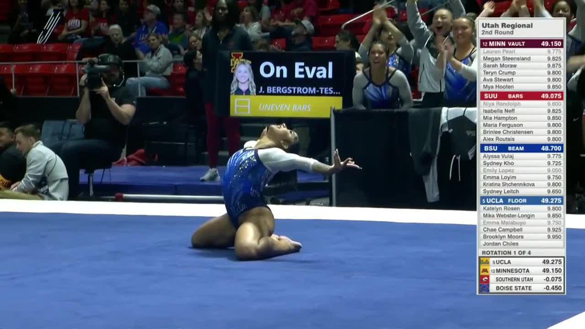 9.975 FOR UCLA Gymnastics' JORDAN CHILES ON FLOOR 🤩 #B1GWGym on ESPN+ 🎥