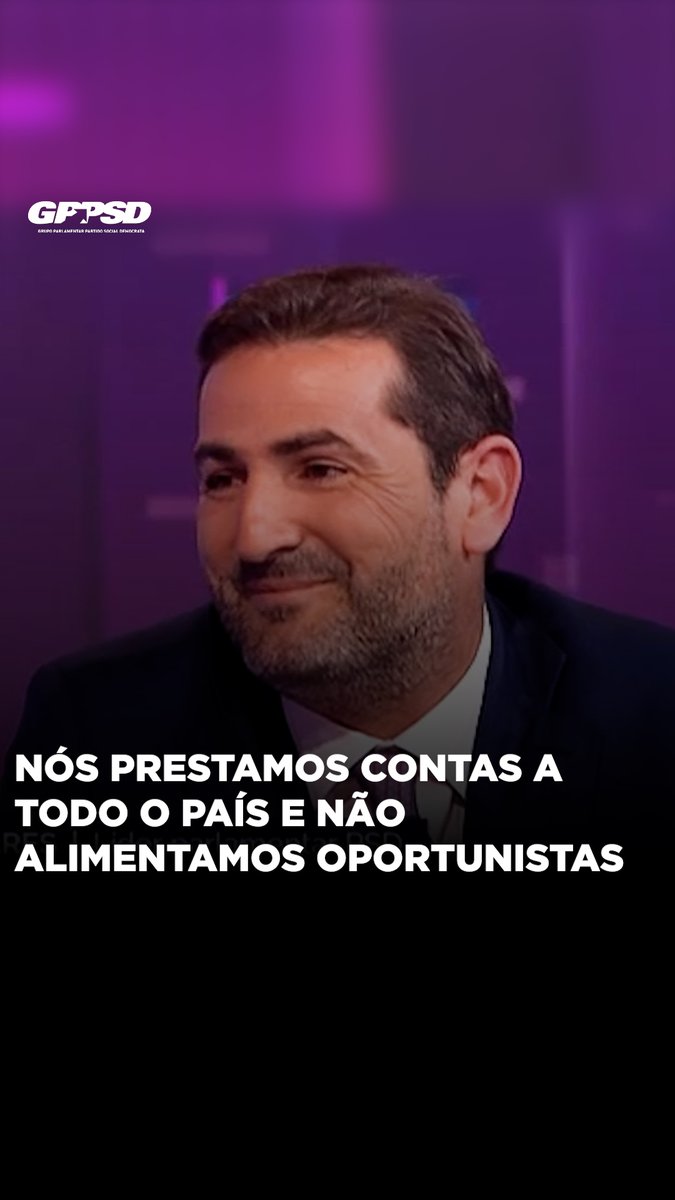 Nós prestamos contas a todo o País e não alimentamos oportunistas.
