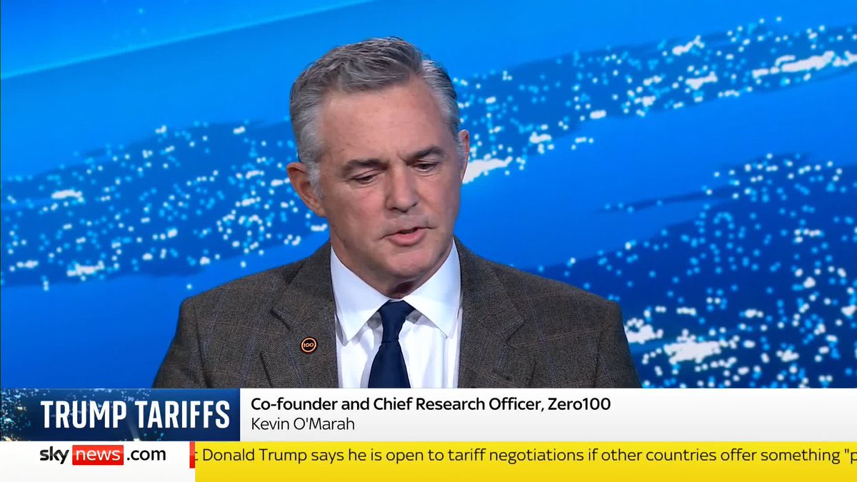"The initial effect of tariffs is likely to be raising prices." Co-founder of Zero100, Kevin O'Marah, explains what is likely to happen and how companies will react to the US imposing tariffs.
